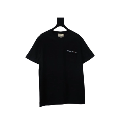 Gucci Pocket Embroidery T-shirt In Black 01