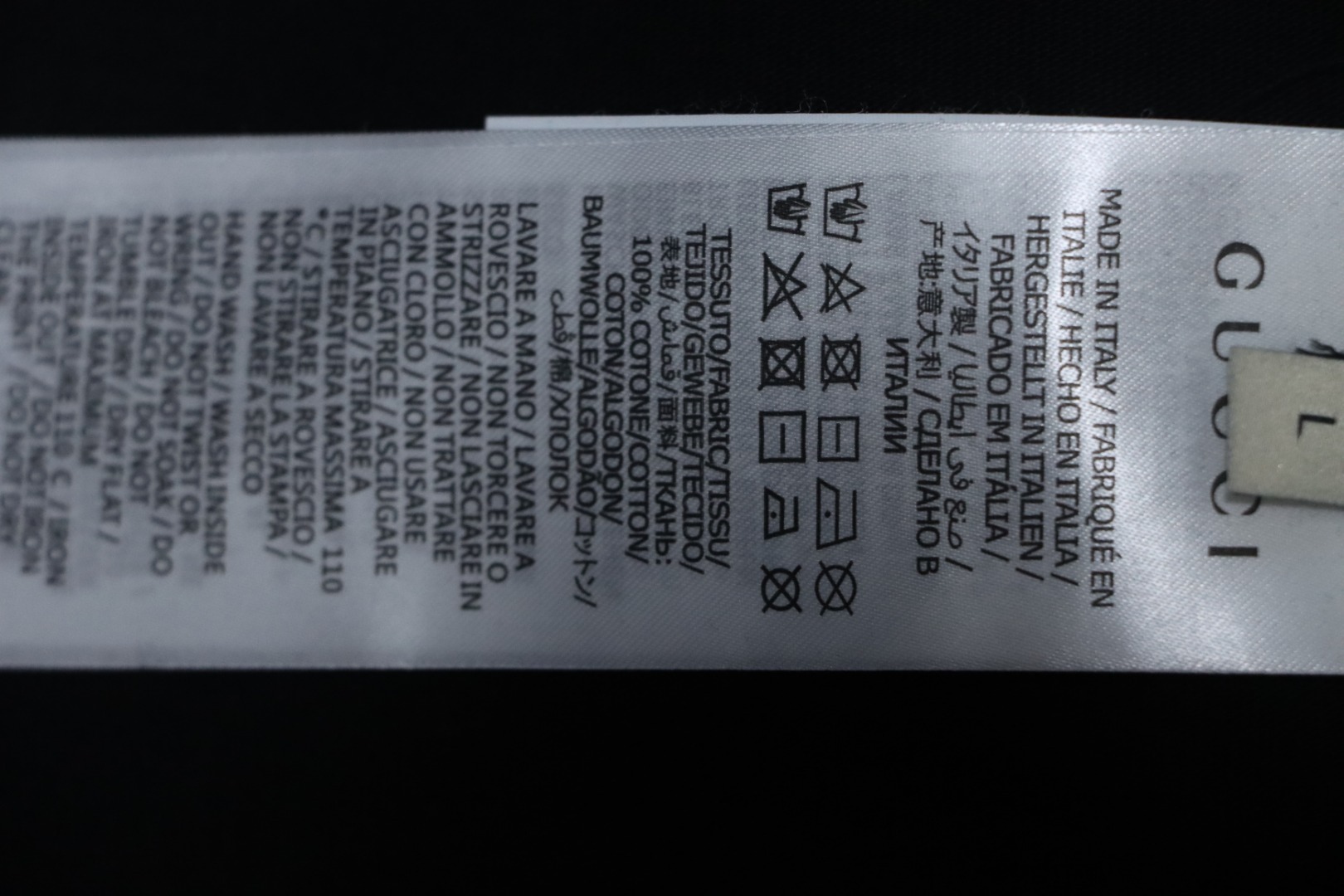 Gucci Pocket Embroidery T-shirt In Black