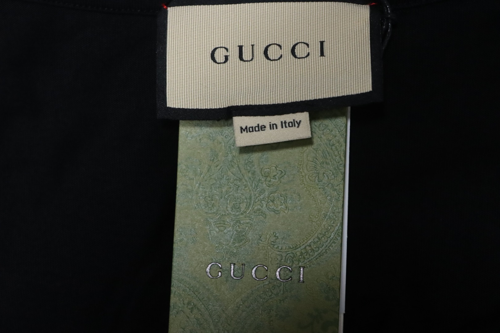 Gucci Pocket Embroidery T-shirt In Black