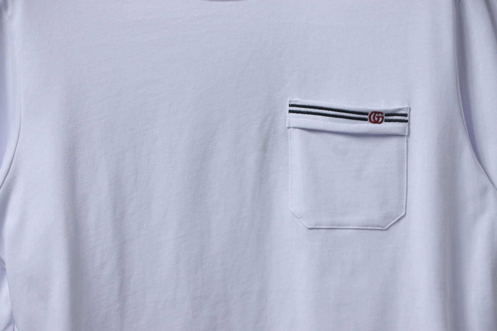 Gucci Pocket Embroidery T-shirt White