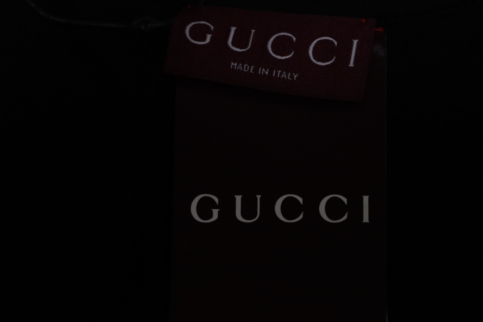 Gucci Small Label Pink Embroidery T-shirt Black