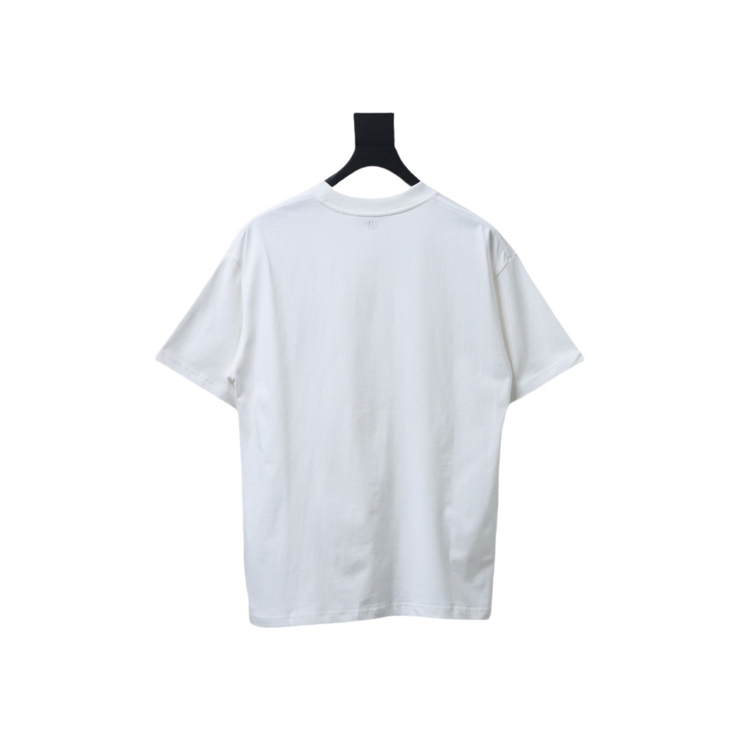 Gucci Small Label Pink Embroidery T-shirt White