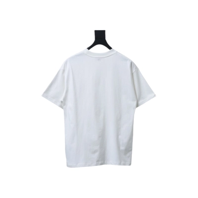 Gucci Small Label Pink Embroidery T-shirt White 02