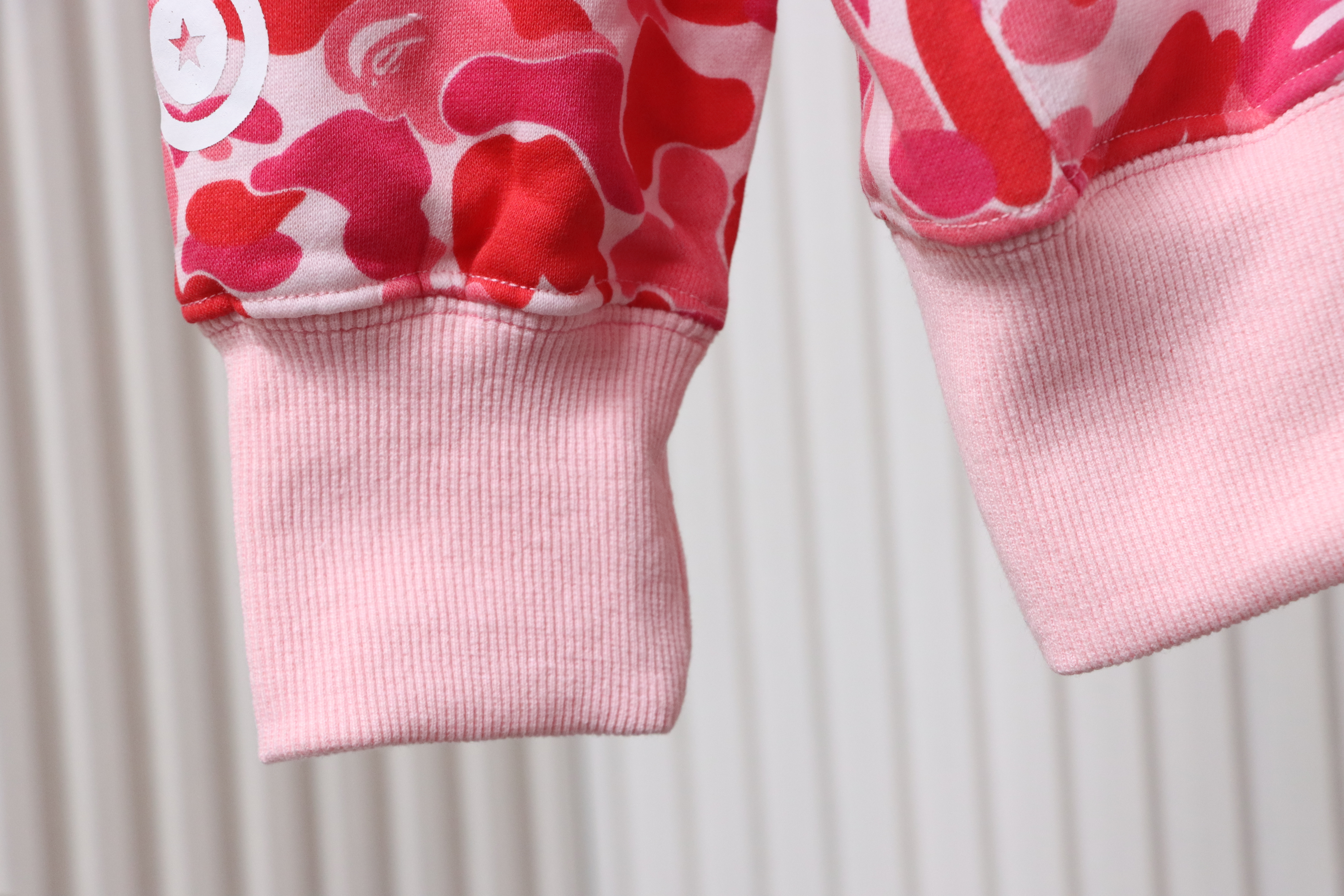 Bape Full Zip Shark Camouflage Print Hoodie Pink