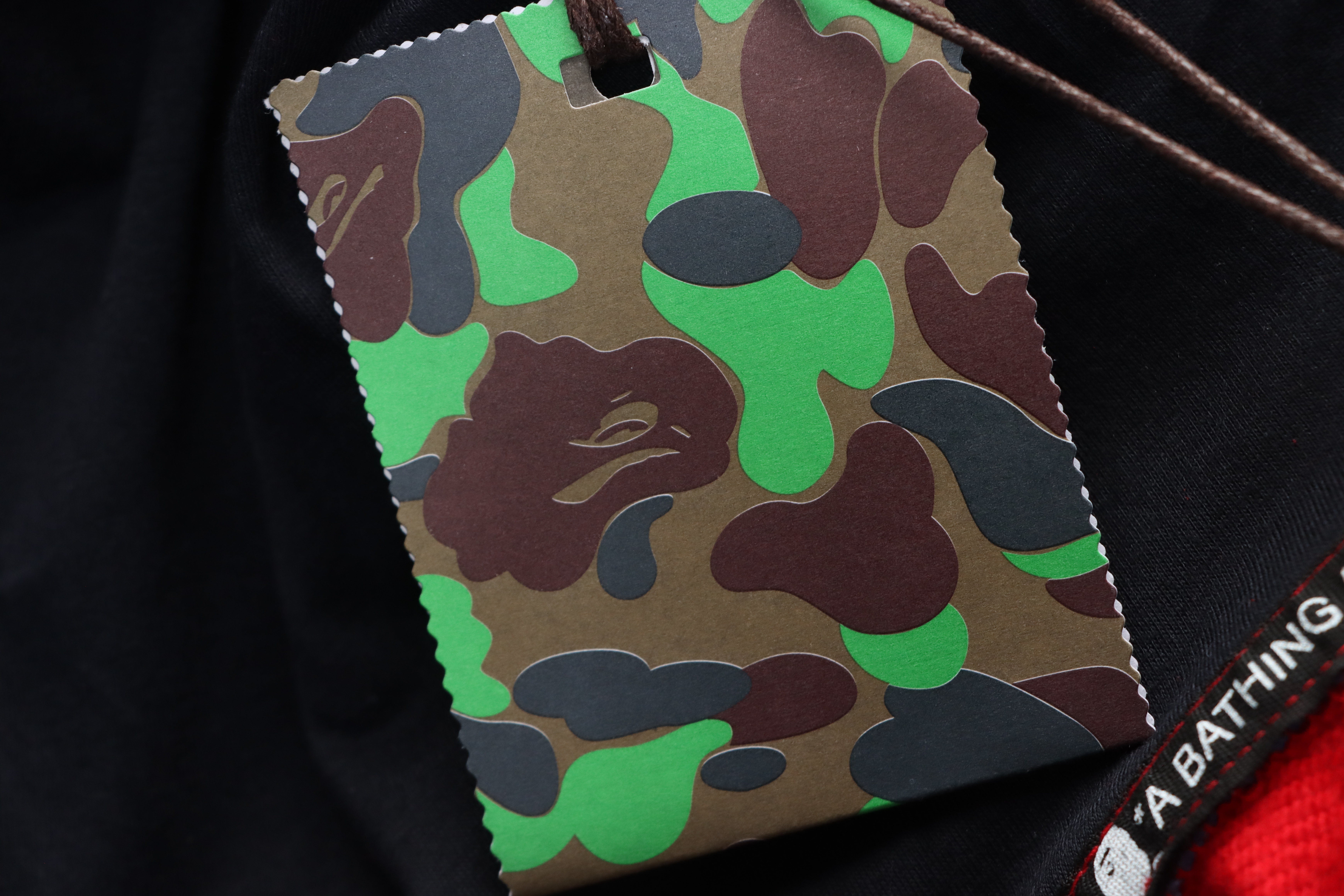 Bape Full Zip Shark Camouflage Print Hoodie Pink Red