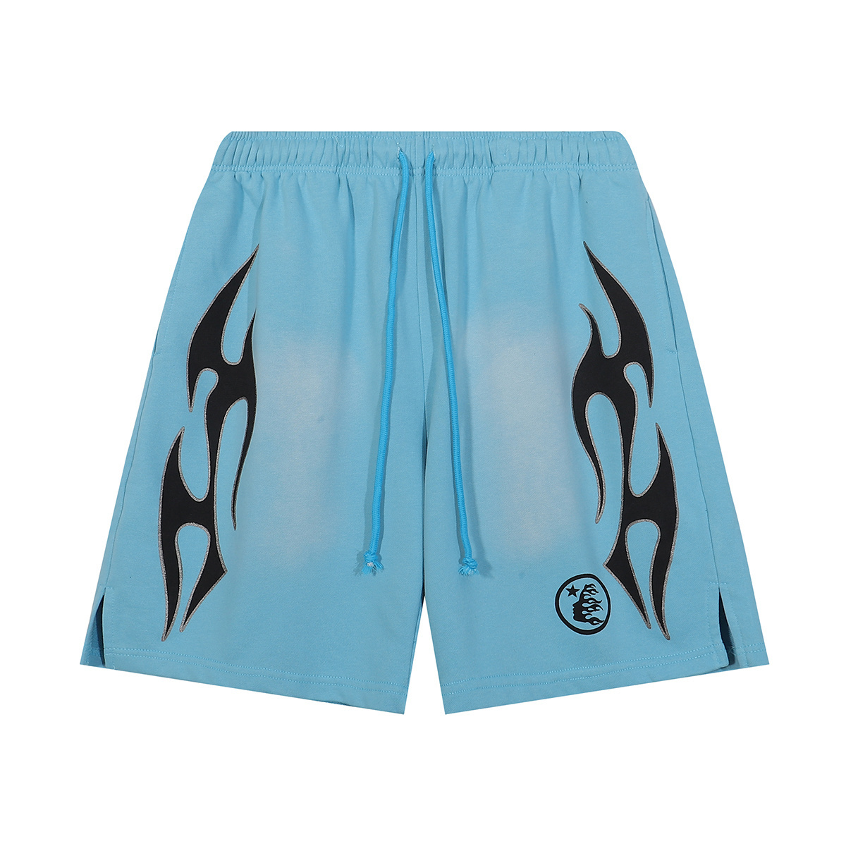 Hellstar Flame Shorts #2563 Black White/Dark Blue/Black Green/Sky Blue/Black Red/Red