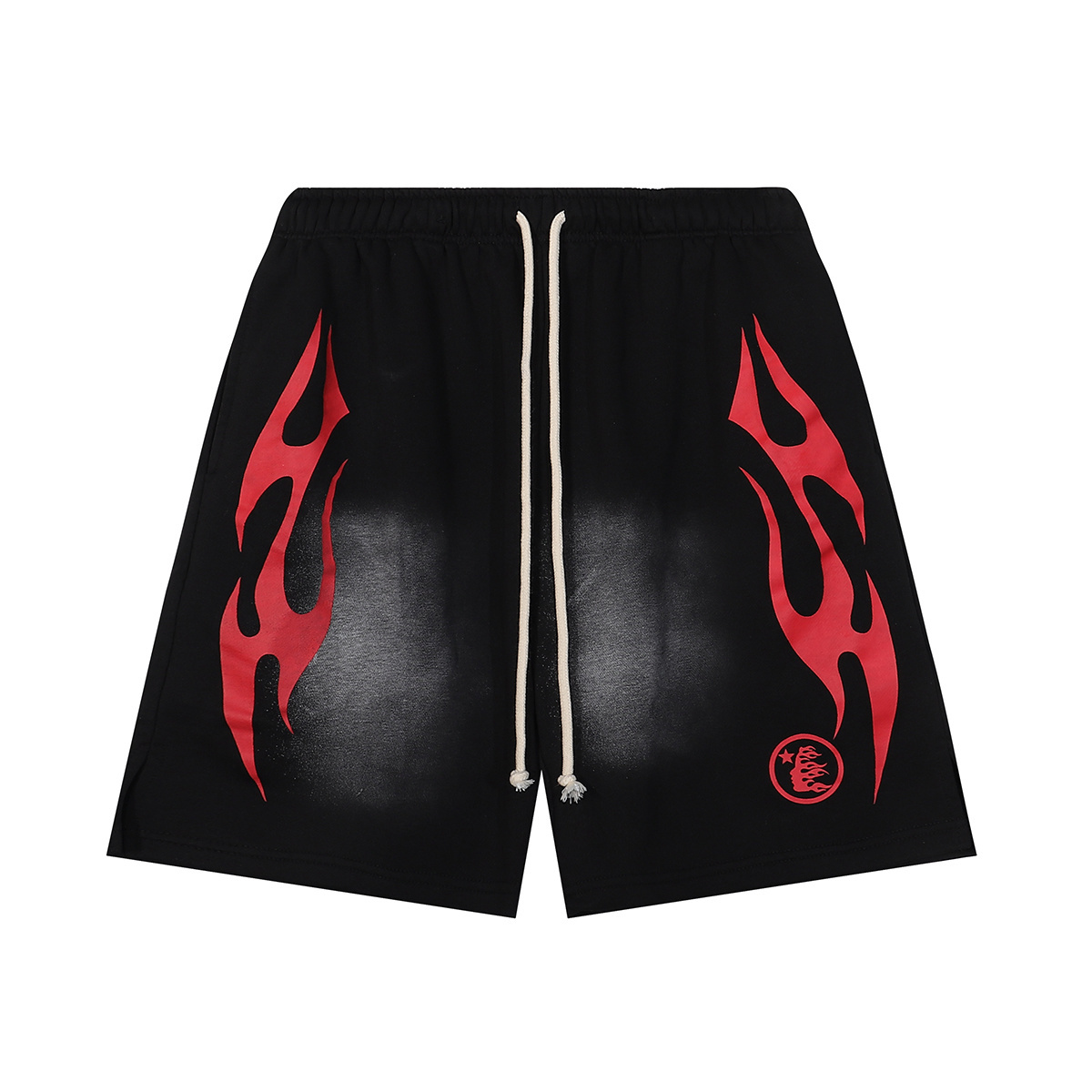 Hellstar Flame Shorts #2563 Black White/Dark Blue/Black Green/Sky Blue/Black Red/Red