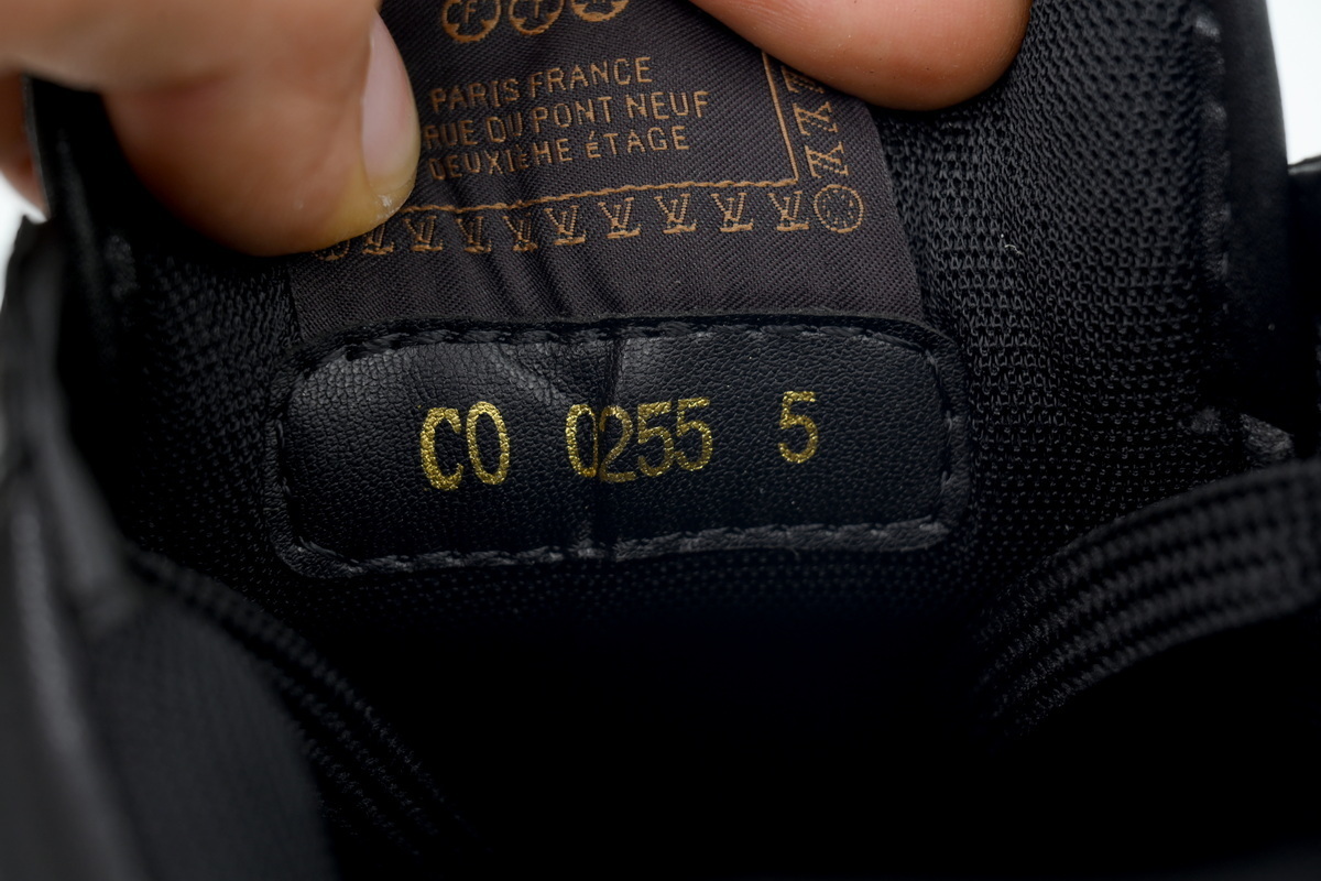 LV BUTTERSOFT Sneaker Lambskin/Plain Calf Leather Black 1AIKEO