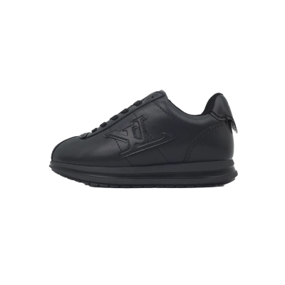 LV BUTTERSOFT Sneaker Lambskin/Plain Calf Leather Black 1AIKEO 01