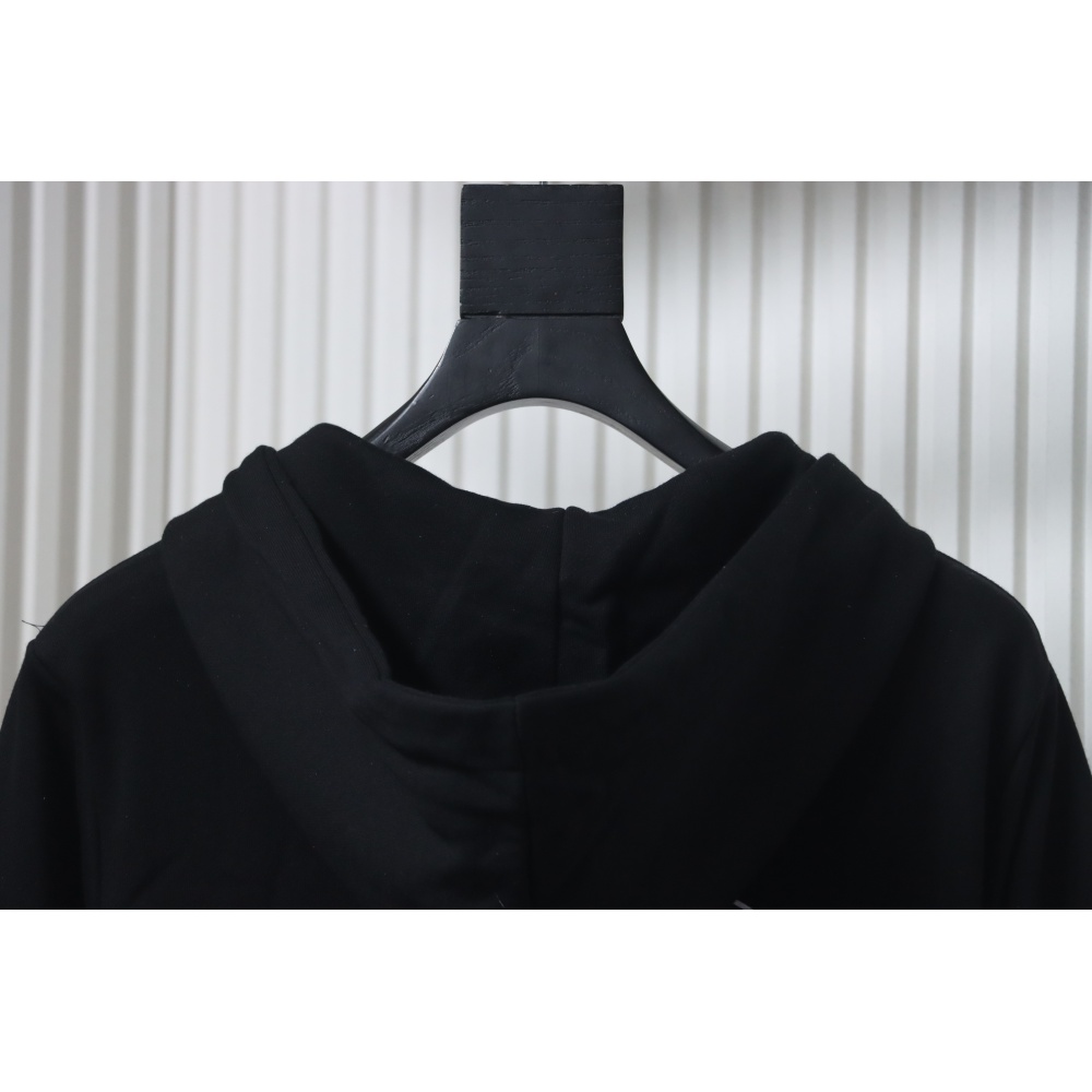 Chrome Hearts Cuff Sanskrit Print Zip-Up Hoodie Black