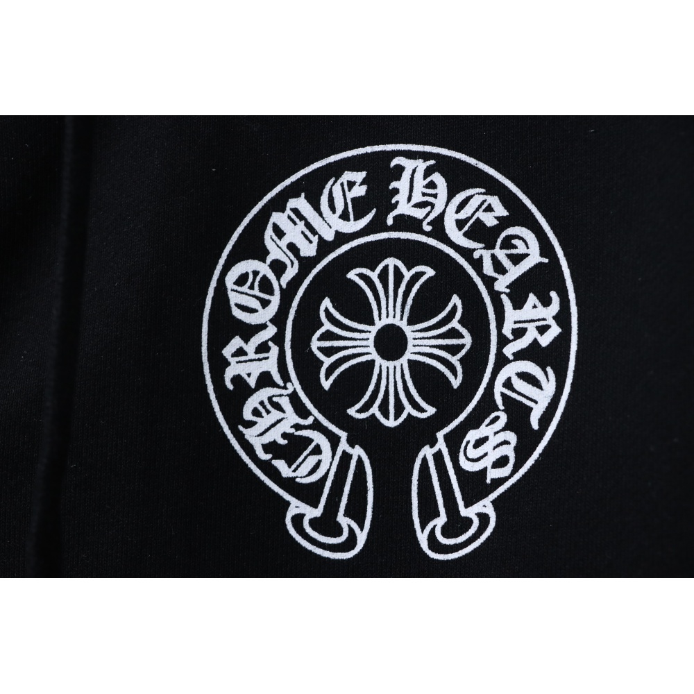 Chrome Hearts Cuff Sanskrit Print Zip-Up Hoodie Black