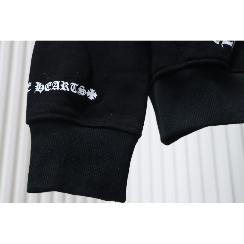Chrome Hearts Cuff Sanskrit Print Zip-Up Hoodie Black