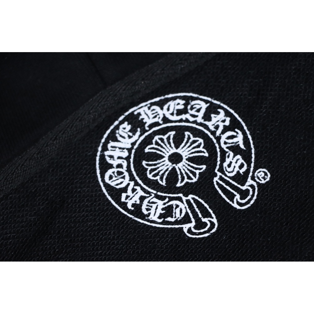 Chrome Hearts Cuff Sanskrit Print Zip-Up Hoodie Black