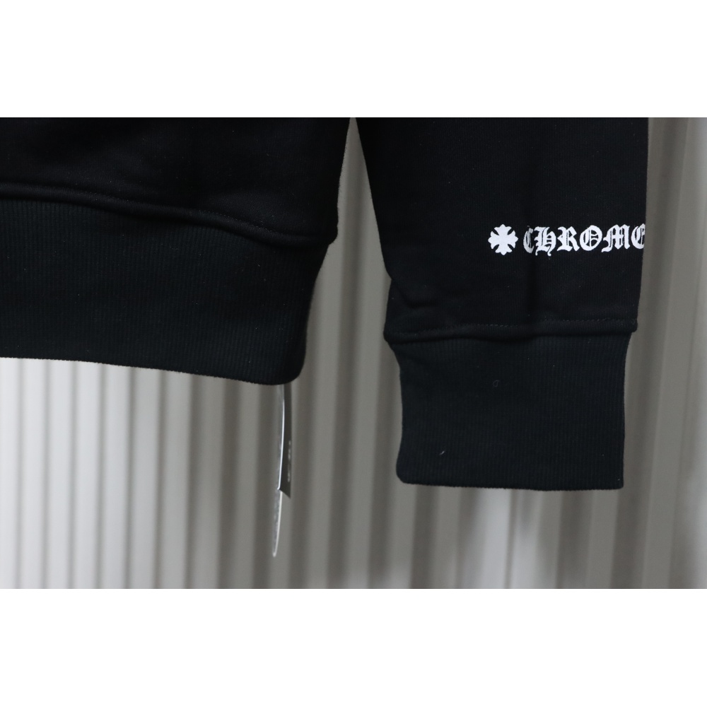 Chrome Hearts Cuff Sanskrit Print Zip-Up Hoodie Black