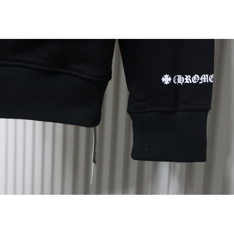 Chrome Hearts Cuff Sanskrit Print Zip-Up Hoodie Black