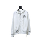Chrome Hearts Cuff Sanskrit Print Zip-Up Hoodie White