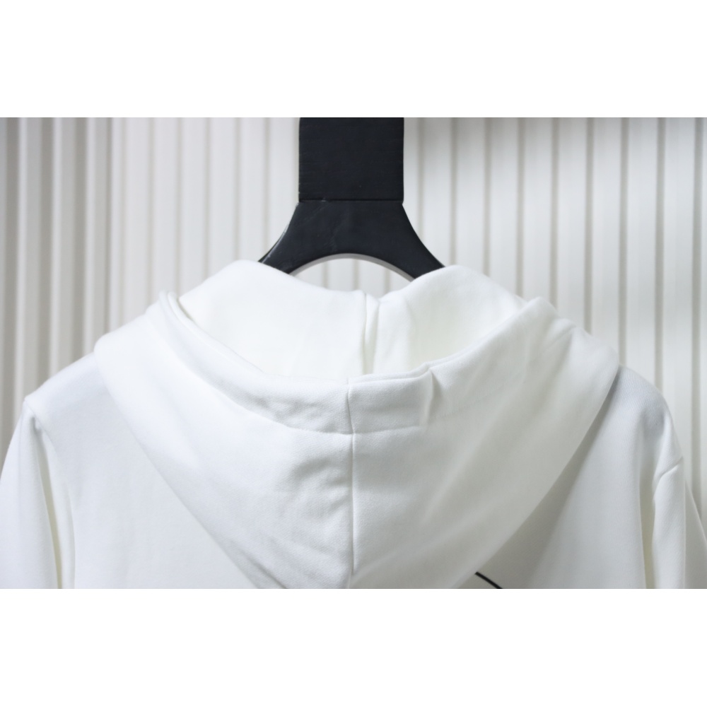 Chrome Hearts Cuff Sanskrit Print Zip-Up Hoodie White