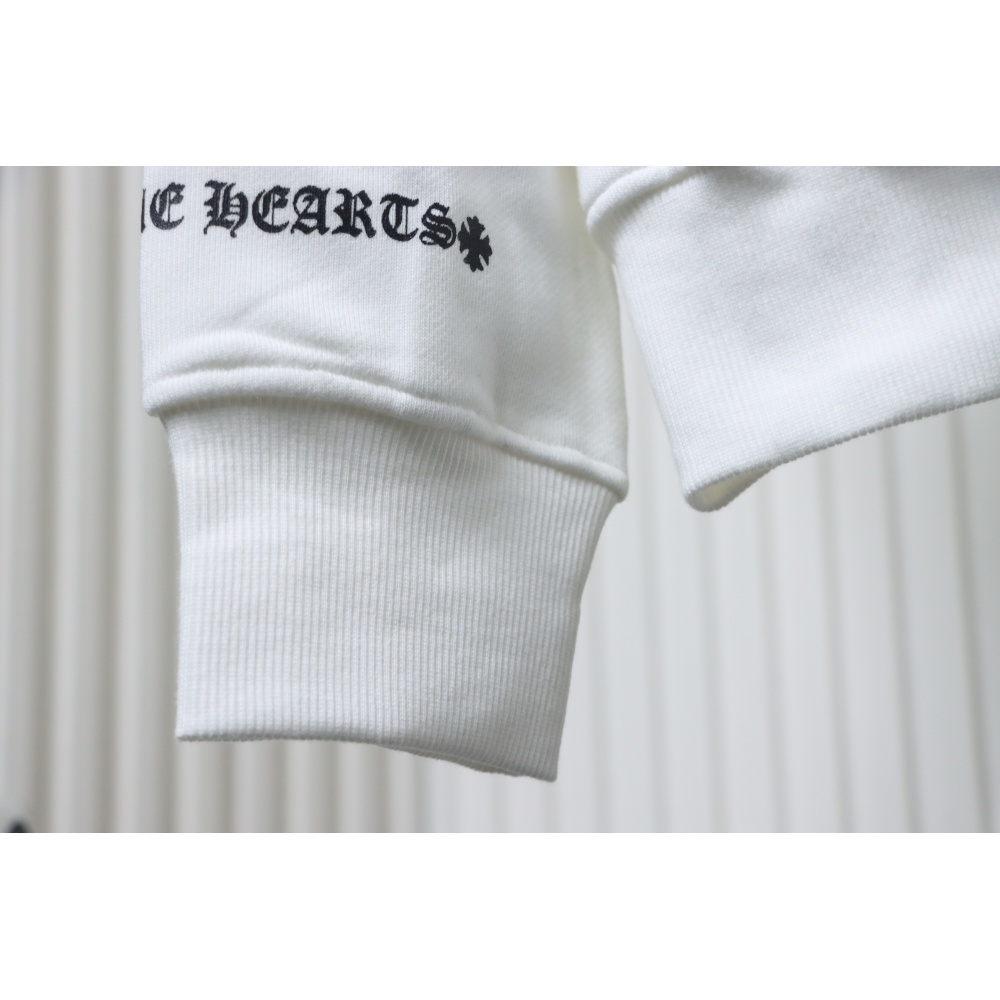 Chrome Hearts Cuff Sanskrit Print Zip-Up Hoodie White