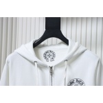 Chrome Hearts Cuff Sanskrit Print Zip-Up Hoodie White