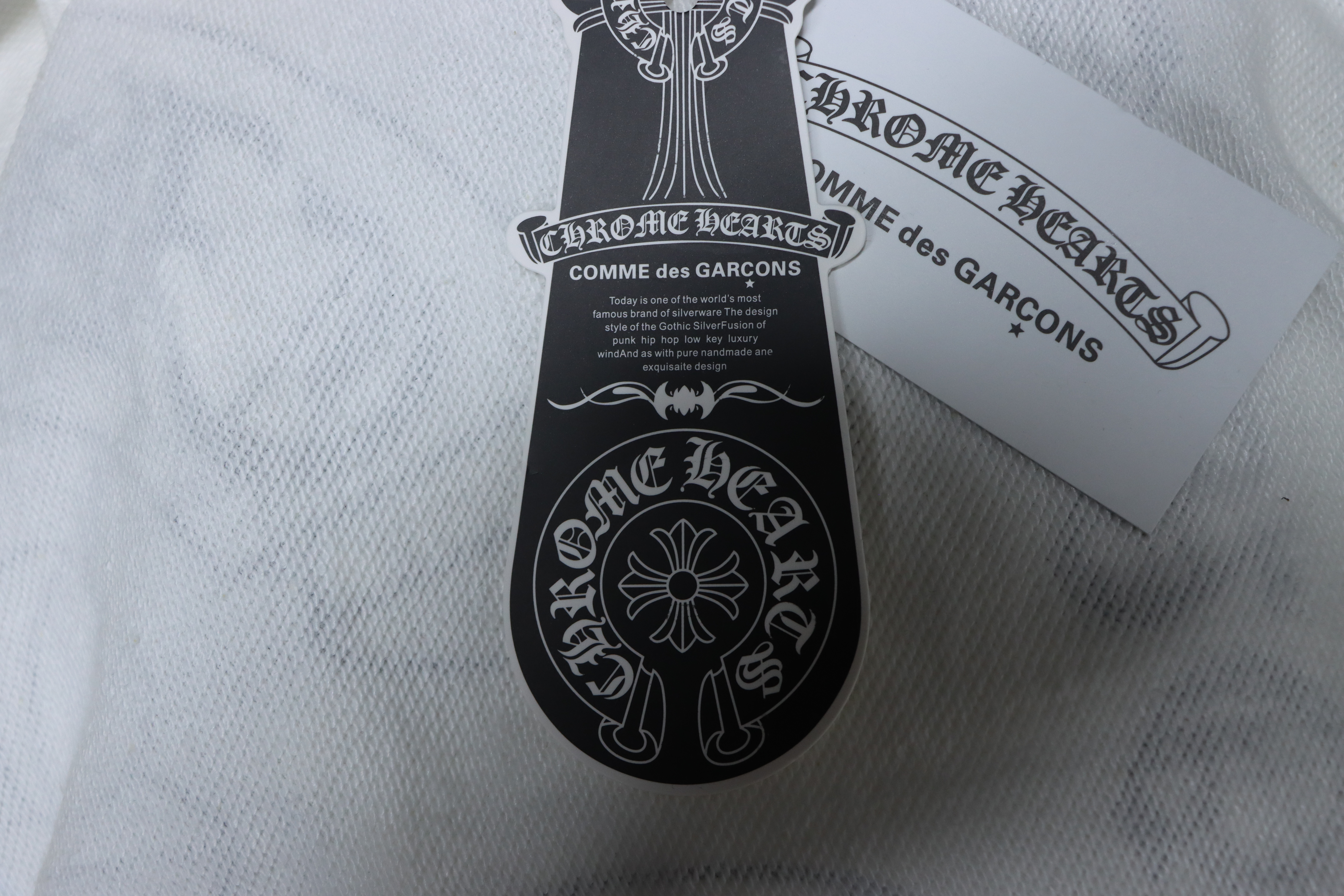 Chrome Hearts Cuff Sanskrit Print Zip-Up Hoodie White