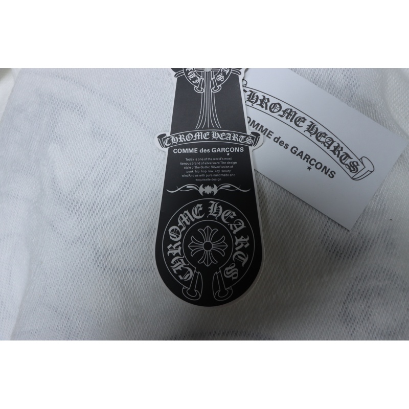 Chrome Hearts Cuff Sanskrit Print Zip-Up Hoodie White