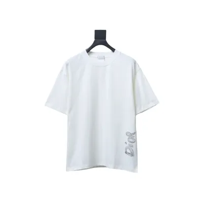Dior Hem Logo T-shirt White 01