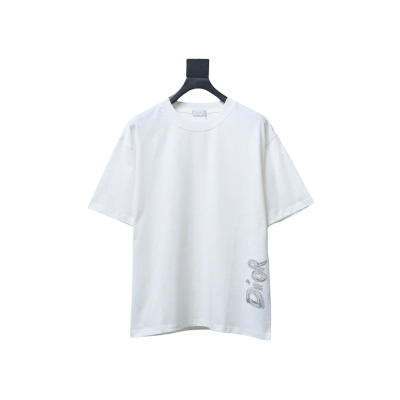 Dior Hem Logo T-shirt White 01