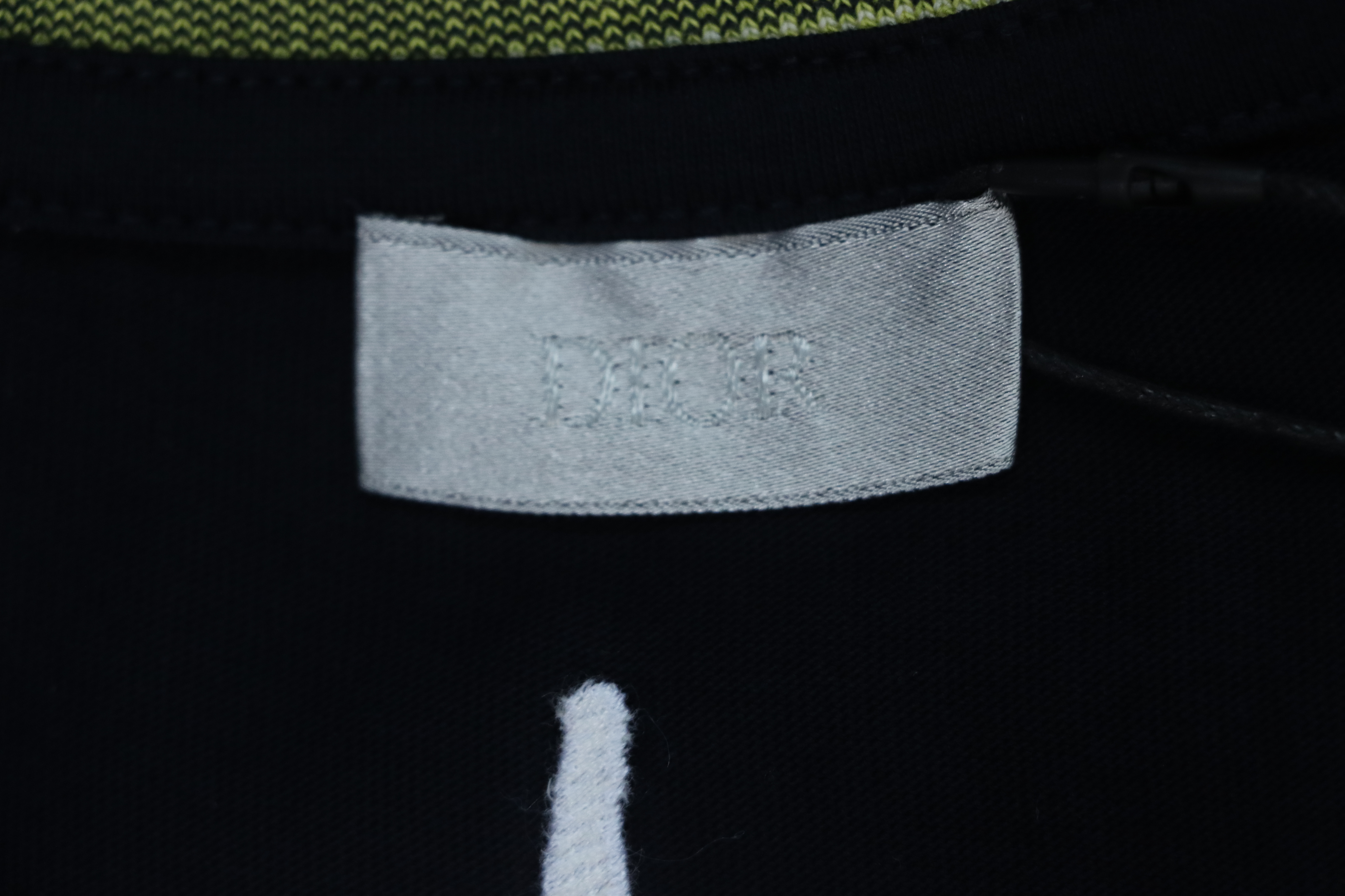 Dior Neckline Letter Jacquard Ribbon T-shirt Black