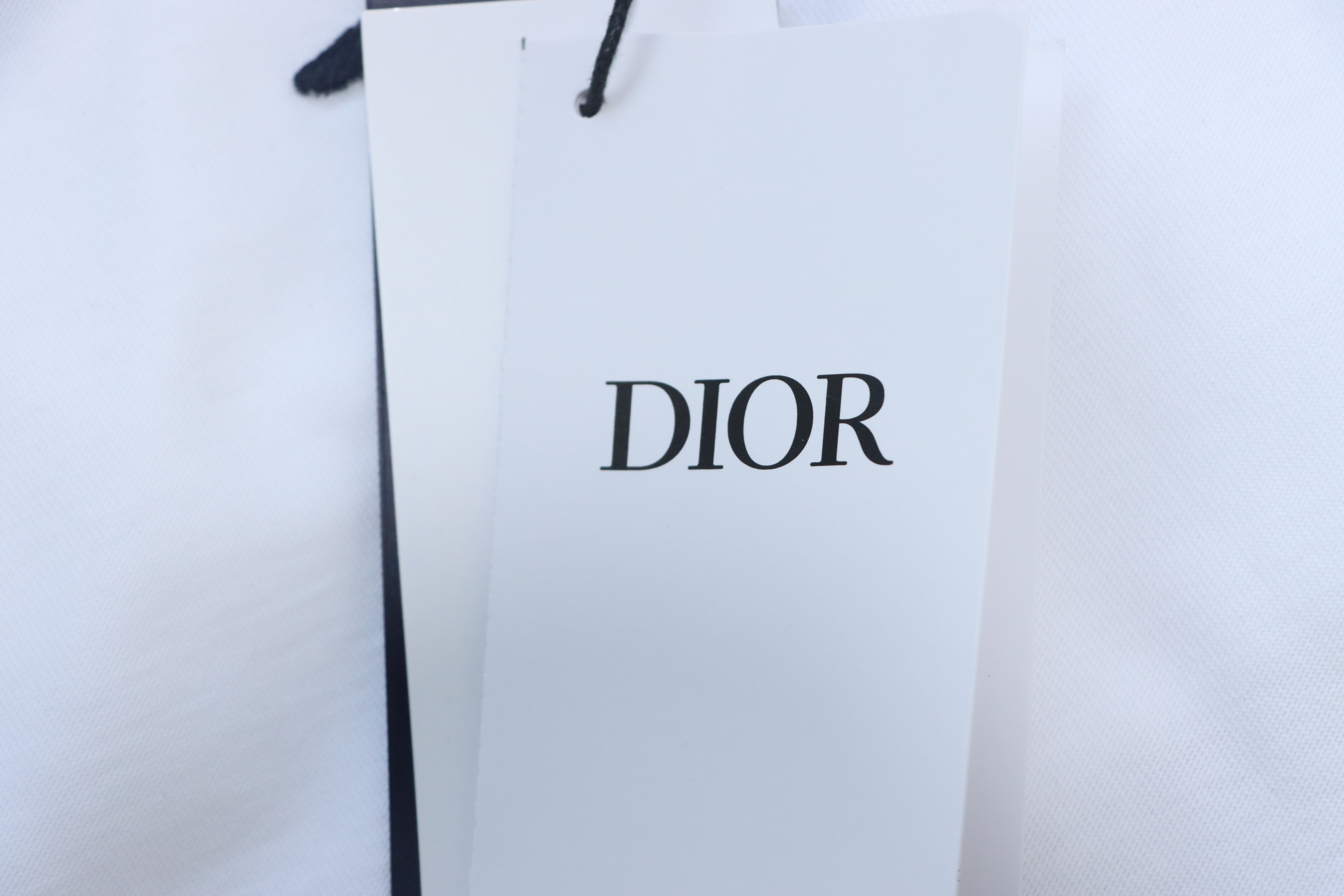 Dior Neckline Letter Jacquard Ribbon T-shirt White