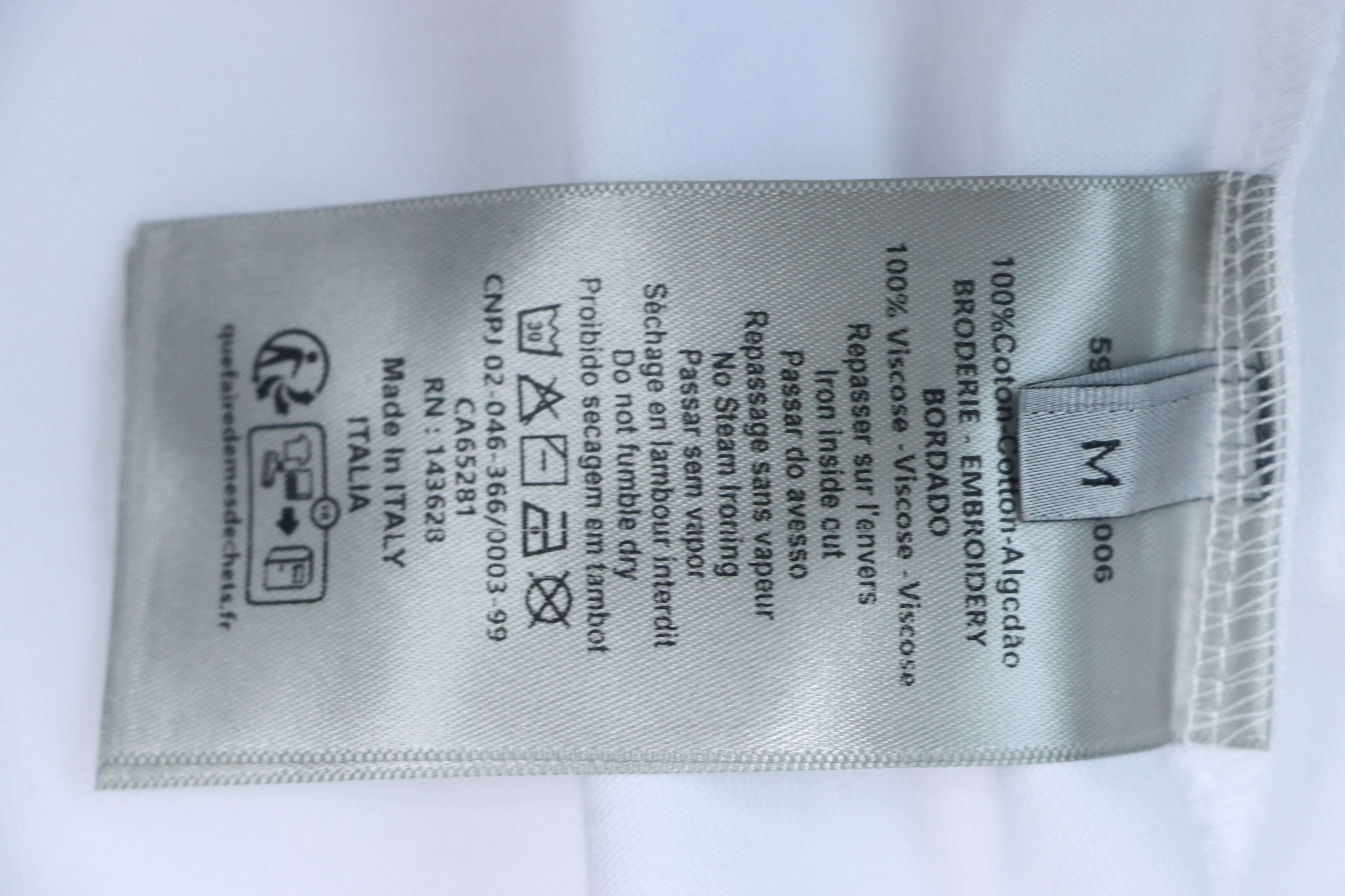 Dior Neckline Letter Jacquard Ribbon T-shirt White