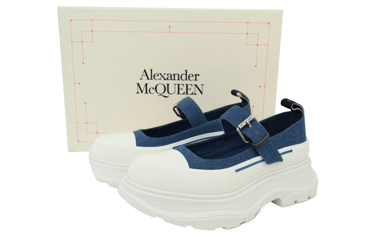 Alexander McQueen Women's Tread Slick Mary Jane In Tibetan Blue 