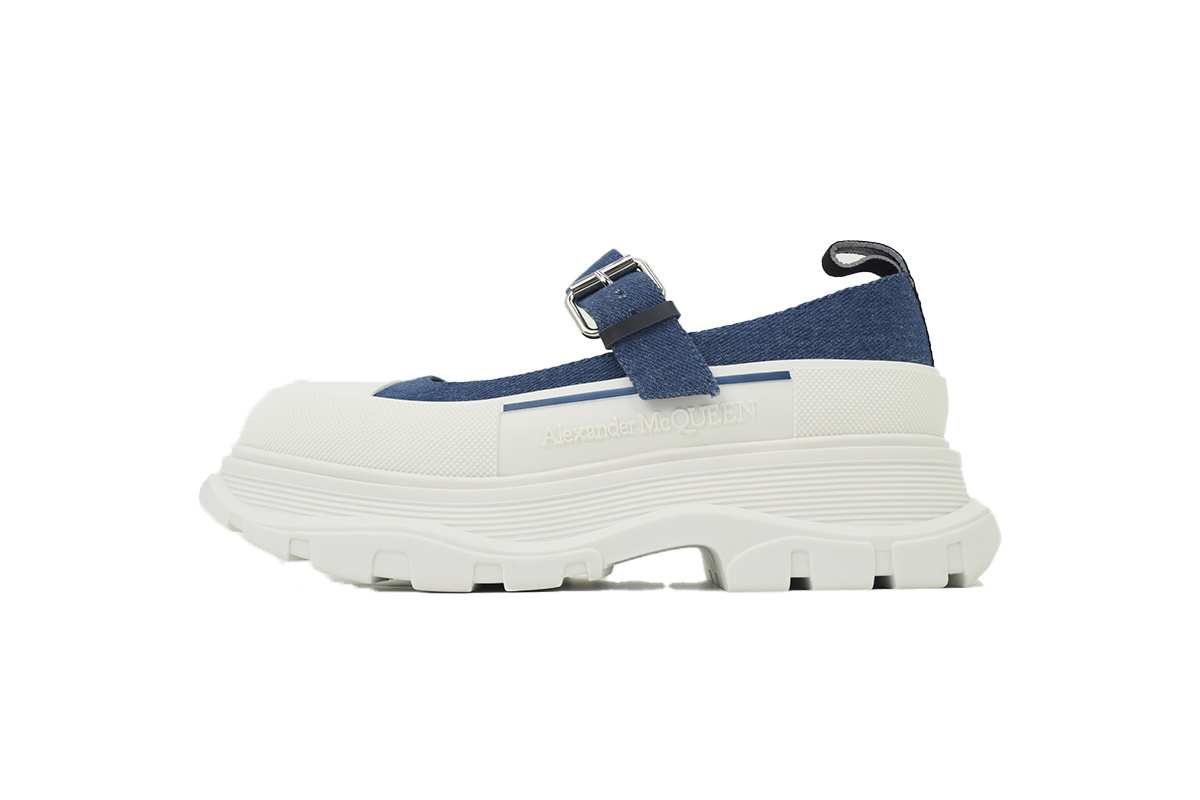 Alexander McQueen Women's Tread Slick Mary Jane In Tibetan Blue 