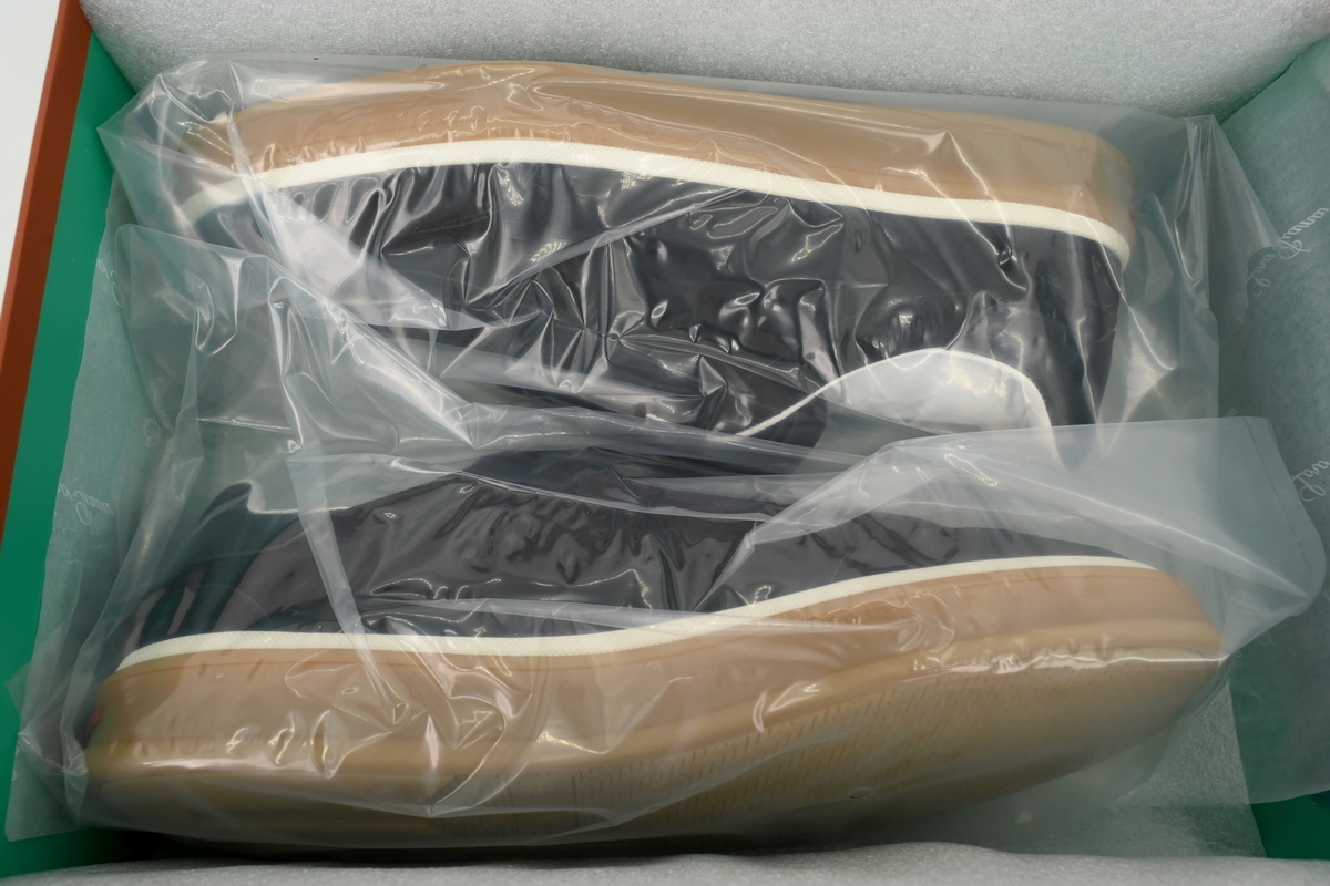 Loro Piana Tennis Walk Sneaker Suede Calf Split Black And Gray