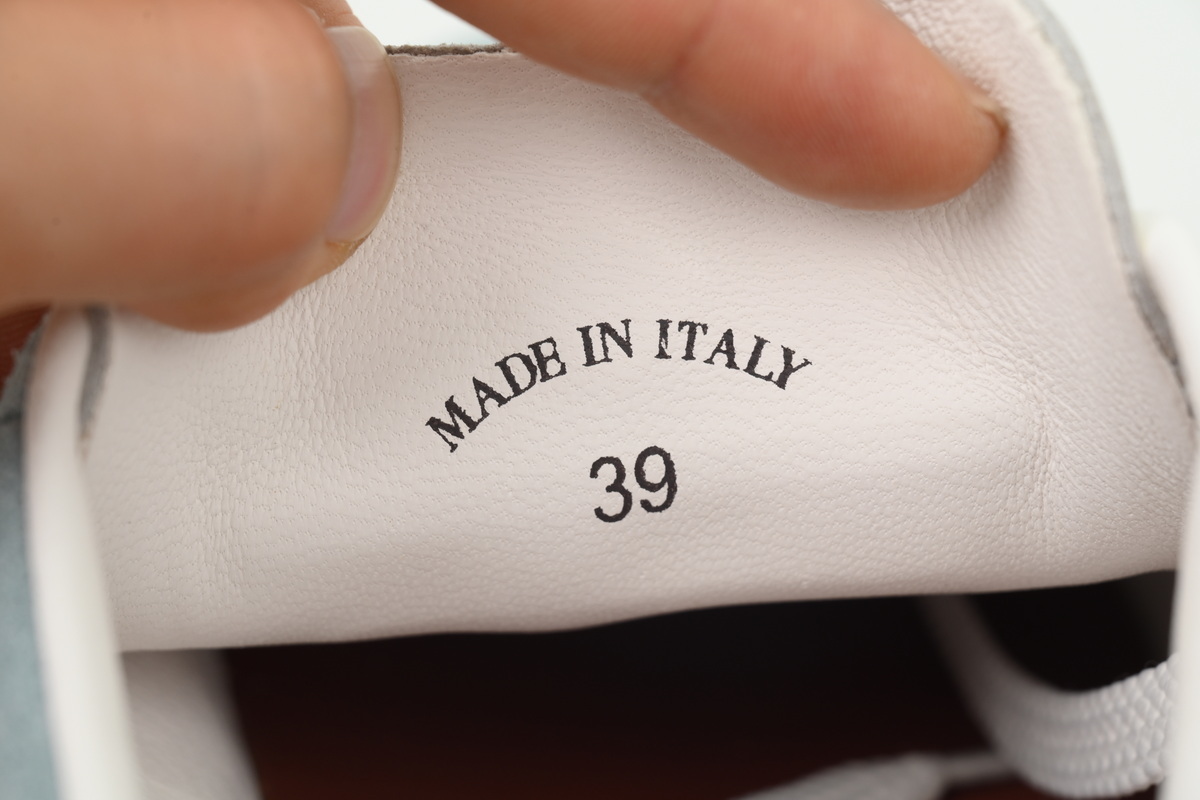 Loro Piana Tennis Walk Sneaker Suede Calf Split Blue And White