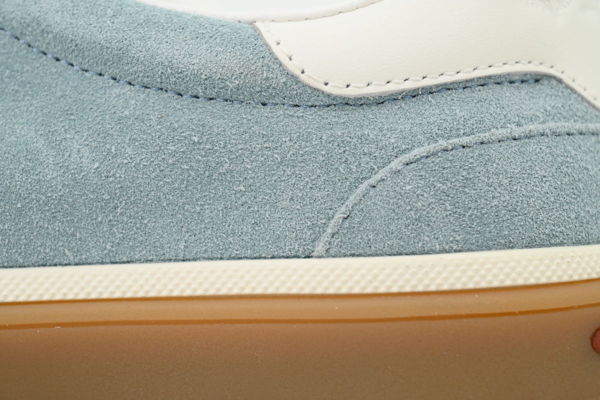 Loro Piana Tennis Walk Sneaker Suede Calf Split Blue And White