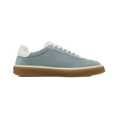 Loro Piana Tennis Walk Sneaker Suede Calf Split Blue And White 02