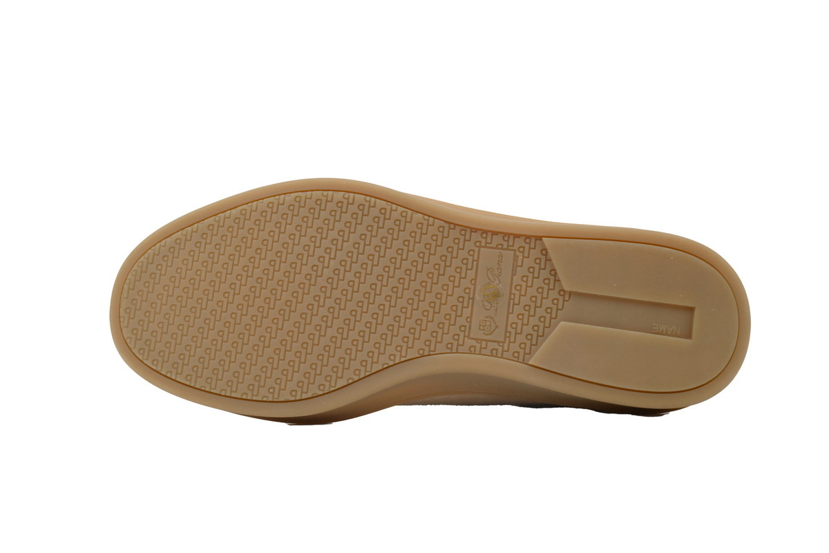 Loro Piana Tennis Walk Sneaker Suede Calf Split Brown And White