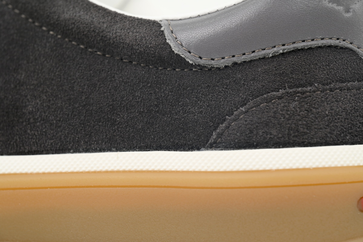 Loro Piana Tennis Walk Sneaker Suede Calf Split Grayish Brown