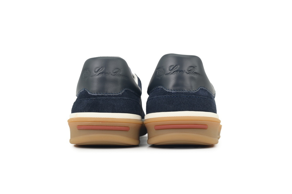 Loro Piana Tennis Walk Sneaker Suede Calf Split Slate Blue