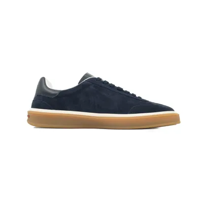 Loro Piana Tennis Walk Sneaker Suede Calf Split Slate Blue 02