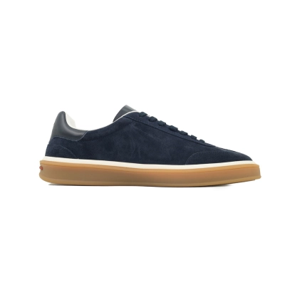 Loro Piana Tennis Walk Sneaker Suede Calf Split Slate Blue 02