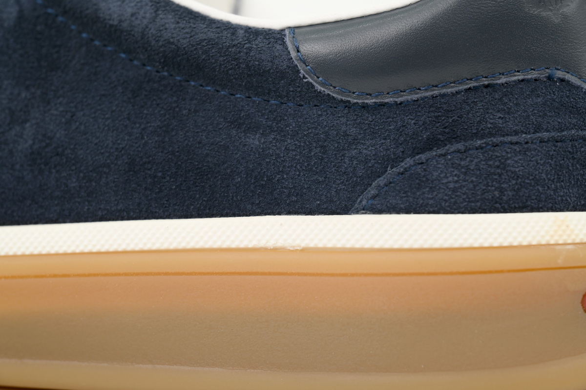 Loro Piana Tennis Walk Sneaker Suede Calf Split Slate Blue