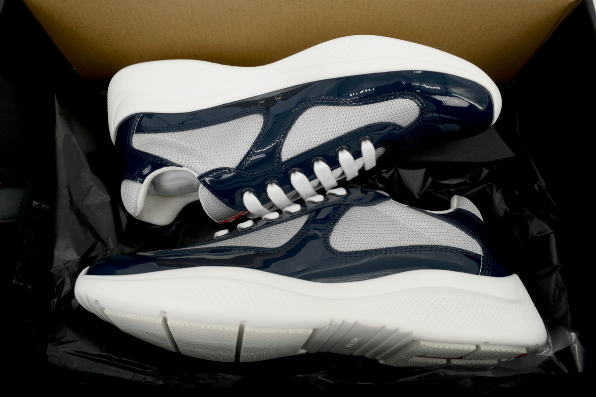 Prada America's Cup Patent Royal Blue And Silver 4E3400 ASZ F0FJT