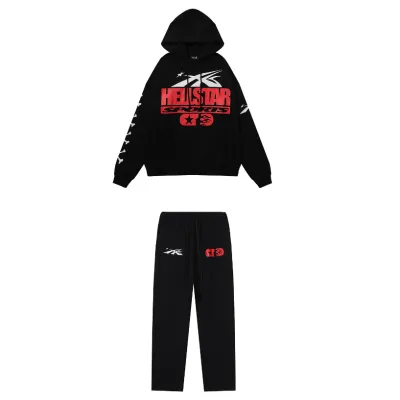 Hellstar If You Dont Like Us Beat Us Hoodie & Sweatpants Set #2222-2322 Black 01