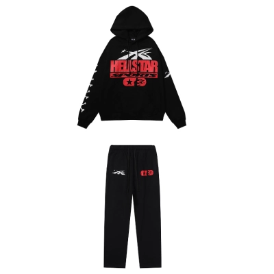 Hellstar If You Dont Like Us Beat Us Hoodie & Sweatpants Set #2222-2322 Black 01