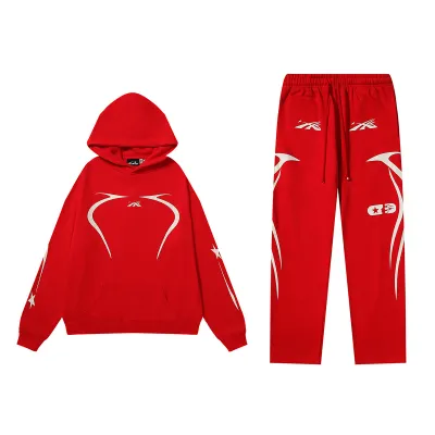Hellstar Sport Hoodie & Sweatpants Set #2221-2321 Red 01