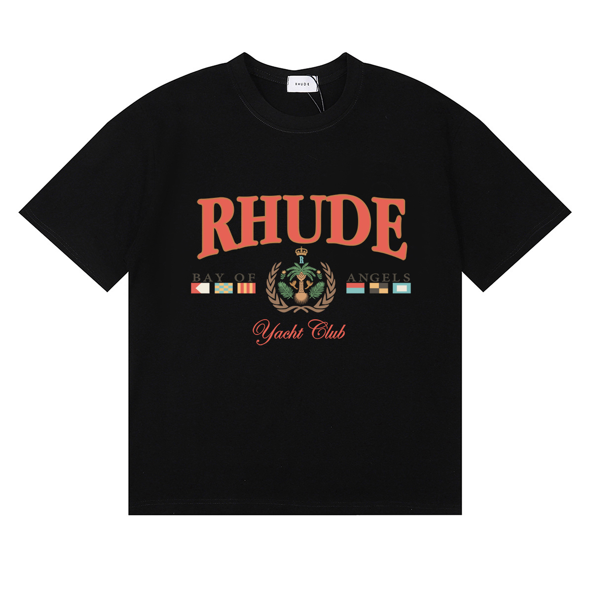 Rhude Bay Of Angels Yacht T-Shirt #50151 Apricot/White/Black