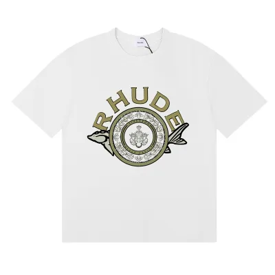 Rhude Caviar Print T-Shirt #50157 Apricot/White/Black 02