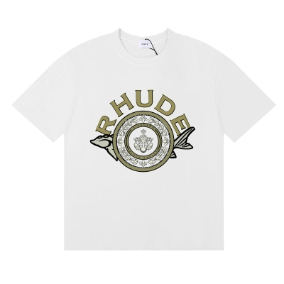 Rhude Caviar Print T-Shirt #50157 Apricot/White/Black 02