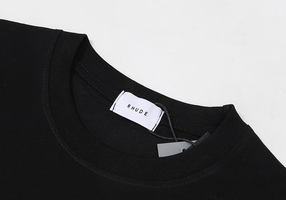 Rhude Chevron Logo Repeat T-Shirt #50138 Apricot/White/Black